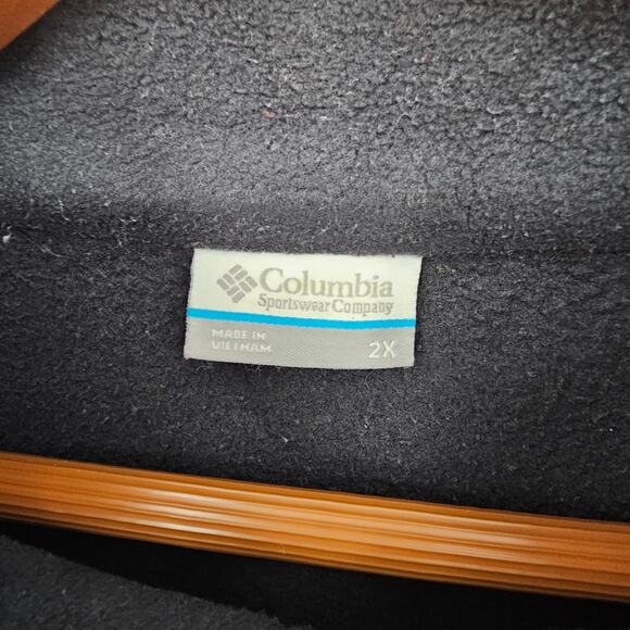 Columbia Black Benton Springs Full Zip Long Sleeve Outdoor Fleece Jacket Plus 2X - Picture 4 of 8